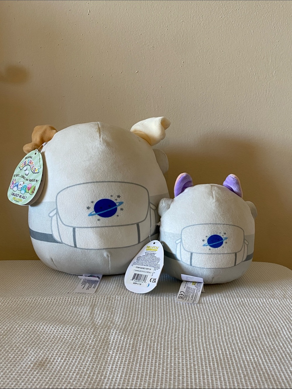 Squishmallows Gordon Astronaut Dog 8” & Brielle Cat 5” Plush Set NWT - Picture 5 of 16